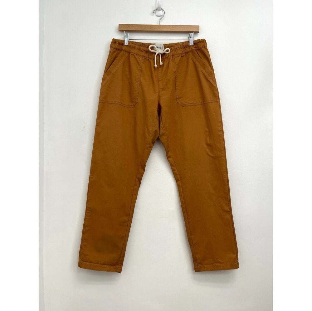 Pact Organic Daily Stretch Cotton Twill Pull-On Pant Drawstring Casual - Large